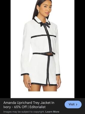 Amanda Uprichard Trey Skort in Ivory REVOLVE NEVER WORN